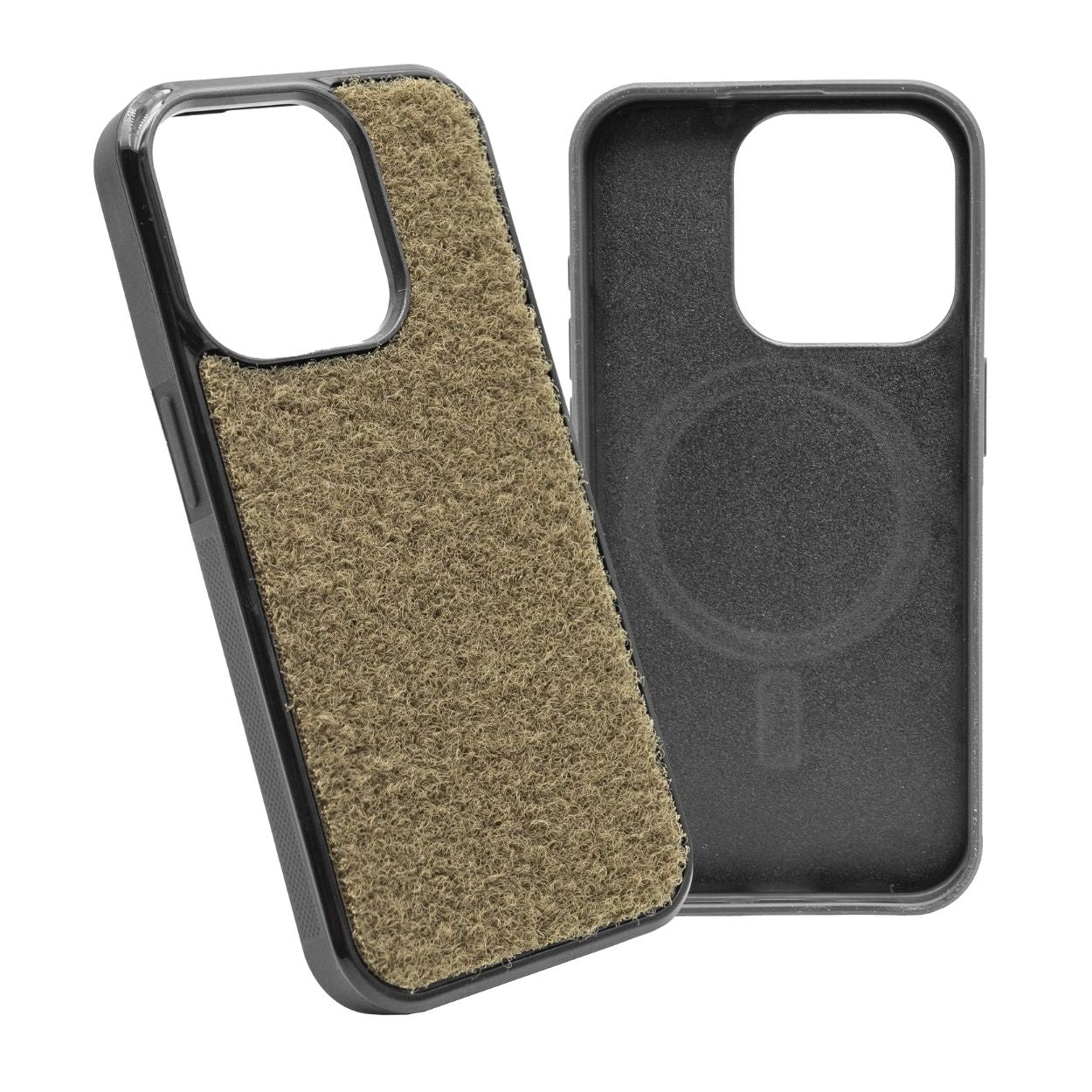 Tactical Case mit Steingrau Oliv Flauschklett - iPhone 15 Reihe