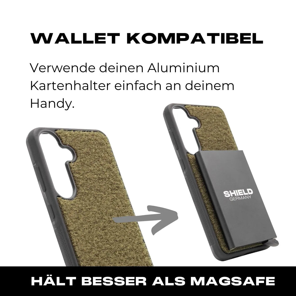 Tactical Case mit Steingrau Oliv Flauschklett - Samsung Galaxy S25 Reihe