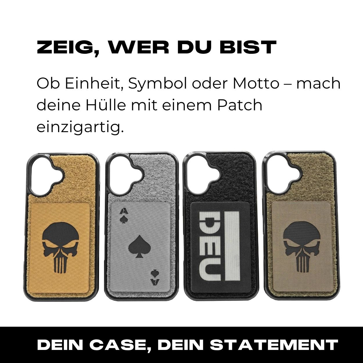 Tactical Case mit Coyote Flauschklett - iPhone 16 Reihe