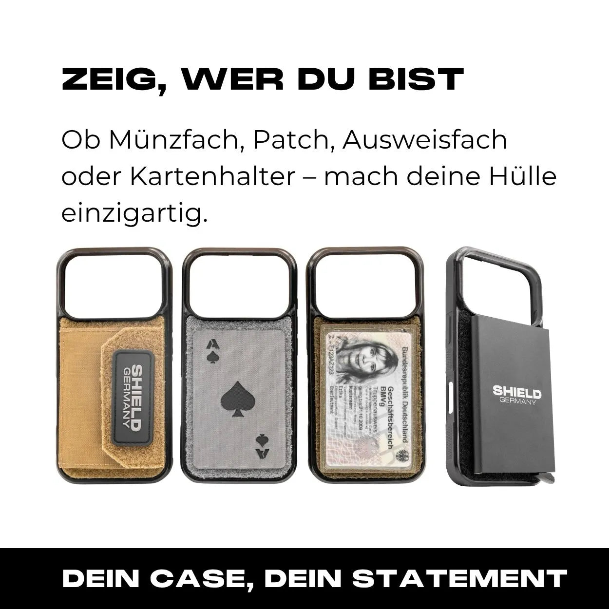 Tactical Case mit schwarzem Flauschklett - iPhone 17 Reihe