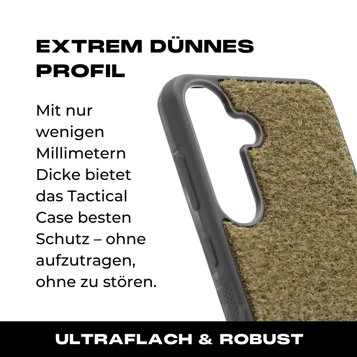 Tactical Case mit Steingrau Oliv Flauschklett - Samsung Galaxy S24 Reihe