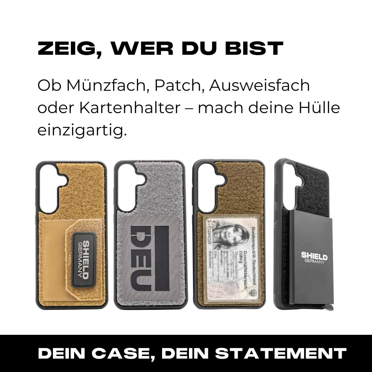 Tactical Case mit schwarzem Flauschklett - Samsung Galaxy S24 Reihe