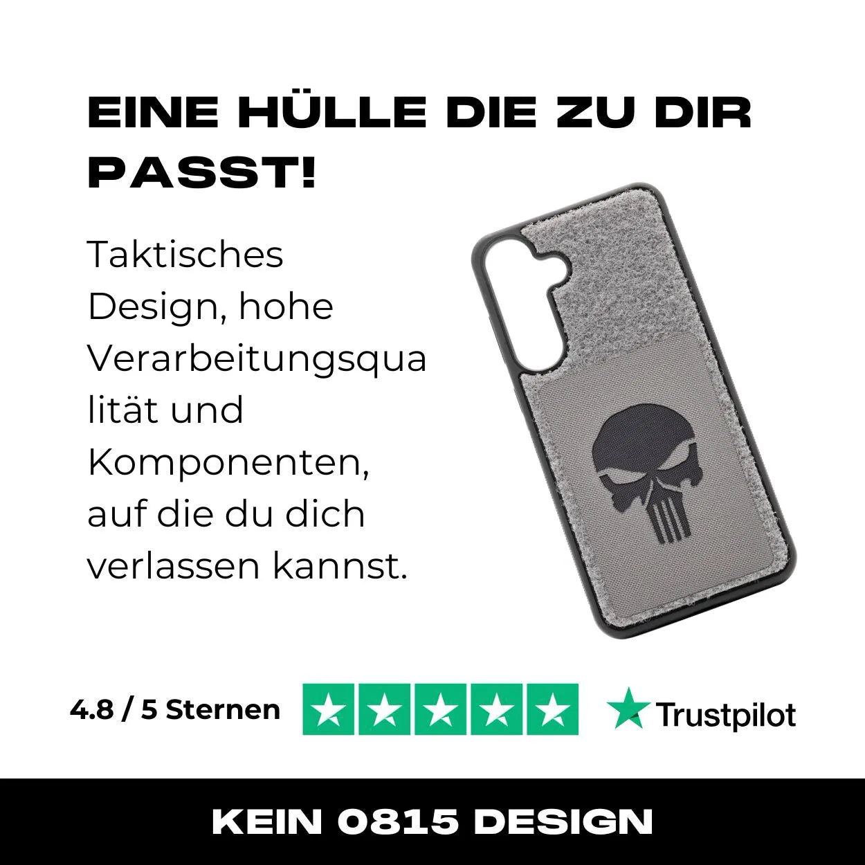 Tactical Case mit Wolfgrey Flauschklett - Samsung Galaxy S23 Reihe