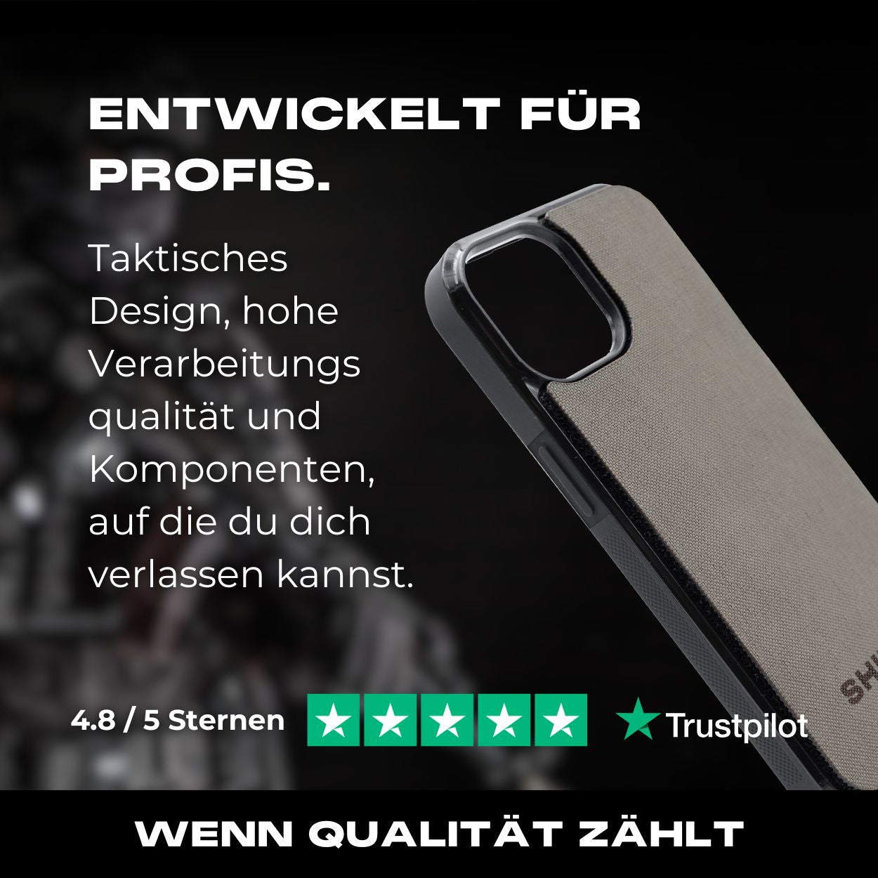Tactical Case Cordura Panel -  iPhone 15 Reihe